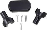 LA Choppers - LA Choppers Solid Handlebar Riser/Top Clamp Kits - 3in. Tall - Black - LA-7442-03B - Image 1