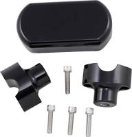 LA Choppers - LA Choppers Solid Handlebar Riser/Top Clamp Kits - 1-1/2in. Tall - Black - LA-7442-01B - Image 1
