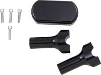 LA Choppers - LA Choppers Solid Handlebar Riser/Top Clamp Kits - 4in. Tall - Black - LA-7442-04B - Image 1