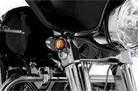 Arlen Ness - Arlen Ness Deep Cut Turn Signals with Fire Ring LED - Amber Lens - Black Finish - Amber LED - Dual Filament - 12-753 - Image 2