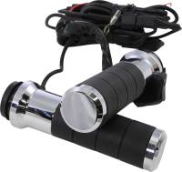 Koso North America - Koso North America Throttle-By-Wire Titan-X Heated Grips - Chrome - AX068M00 - Image 1