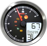 Koso North America - Koso North America LCD Color Change Speedo And Tachometer - Silver Bezel - BA051201 - Image 3