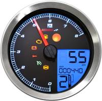 Koso North America - Koso North America LCD Color Change Speedo And Tachometer - Silver Bezel - BA051201 - Image 6