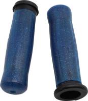 Avon Grips - Avon Grips Old School Grip - H-D with Throttle Slide - Sparkle Blue - OLD-69-SBLUE-FL - Image 2