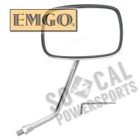 Emgo - Emgo Universal Rectangular Mirror - Live to Ride - Chrome - 10mm Thread - Left - 20-31756A - Image 2