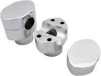 LA Choppers - LA Choppers 1in. Handlebar Riser Kit for Paughco or DNA Springer Kits - Chrome - LA-7410-03 - Image 1