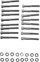 Drag Specialties - Drag Specialties Primary Cover Black Chrome Socket-Head Bolt Set - Knurled - MK685BK - Image 2