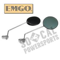 Emgo - Emgo Universal Clamp-On Mirror - Round, for 7/8in. Handlebars Both - 20-64510 - Image 1