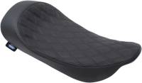 Drag Specialties - Drag Specialties Low-Profile Solo Seat - Double Diamond - Black - 0801-1155 - Image 1