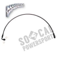 Magnum - Magnum Black Pearl Designer Series ABS Front Upper Brake Line - 12mm. 90deg. Banjo - 22in. - AS478022 - Image 1