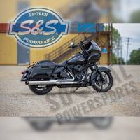 S&S Cycle - S&S Cycle Sidewinder 2-into-1 Exhaust System - Chrome with Black Highlighted Machined End Cap - 550-0776 - Image 2