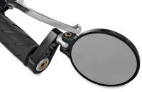 Joker Machine - Joker Machine Folding Bar End Mirror - 2 1/4in. Round - Black Anodized - 09-302B - Image 1