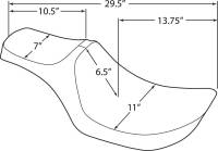 Drag Specialties - Drag Specialties Predator III Seat - Smooth - 0805-0134 - Image 3