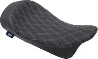 Drag Specialties - Drag Specialties Low-Profile Solo Seat - Double Diamond - Silver - 0801-1153 - Image 1