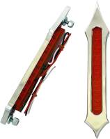 Accutronix - Accutronix Tribal LED Bag Lights - Chrome - Red Lens - BL01-LSC - Image 1