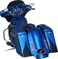 Accutronix - Accutronix Tribal LED Bag Lights - Chrome - Red Lens - BL01-LSC - Image 2