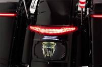 Ciro - Ciro Tail Light and License Plate Mount - Black with Red Lens - 40074 - Image 2