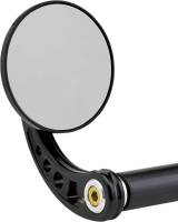 Joker Machine - Joker Machine 3 1/4in. Round Bar End Mirror - Stem C - Black Anodized - 09-313-CB - Image 1