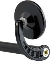 Joker Machine - Joker Machine 3 1/4in. Round Bar End Mirror - Stem C - Black Anodized - 09-313-CB - Image 2
