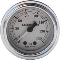 Legends - Legends Fairing Mounted LED Backlit PSI Gauge - Silver with White Face - 2212-0485 - Image 1