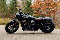 Mustang - Mustang Standard Touring Solo Seat - Distressed Brown with Textured Black Vinyl - 76843 - Image 2