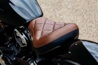Mustang - Mustang Standard Touring Solo Seat - Distressed Brown with Textured Black Vinyl - 76843 - Image 4