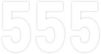 Factory Effex - Factory Effex Pro Numbers 5in. - No. 5 - White - 03-0205 - Image 1