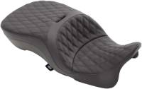Drag Specialties - Drag Specialties Forward Positioning Large Touring Seat - Double Diamond Stitch - 0801-1110 - Image 1