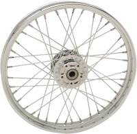 Drag Specialties - Drag Specialties Laced 40 Spoke Front Wheel - 21x2.15 - Chrome (Single Disc) - 0203-0634 - Image 2