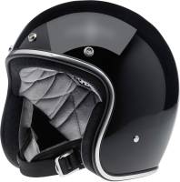 Biltwell Inc. - Biltwell Inc. Bonanza Solid Helmet - 1001-101-201 - Gloss Black - X-Small - Image 1
