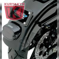 Kuryakyn - Kuryakyn Curved Laydown License Plate Mount with Frame - Gloss Black - 3148 - Image 3