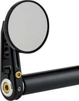Joker Machine - Joker Machine 2 1/4in. Round Bar End Mirror - Stem D - Black Anodized - 09-312-DB - Image 1