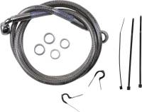 Drag Specialties - Drag Specialties Standard Length Front Stainless Steel Brake Line Kit - Clear - 640210 - Image 1