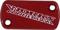 Works Connection - Works Connection Anodized Billet Aluminum Front Brake Reservoir Cover - Red - 21-005 - Image 1