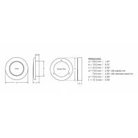 Hella Marine - Hella Marine Slim Line LED 'Enhanced Brightness' Round Courtesy Lamp - Blue LED - Stainless Steel Bezel - 12V - Image 2