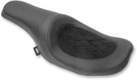 Drag Specialties - Drag Specialties Predator Seat - Double Diamond/Faux Suede Insert - 0801-0975 - Image 1