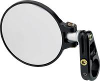 Joker Machine - Joker Machine Folding Bar End Mirror - 3 1/4in. Round - Black Anodized - 09-303B - Image 1