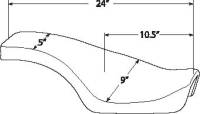 Drag Specialties - Drag Specialties Spoon-Style Seat - Smooth - 0804-0325 - Image 3