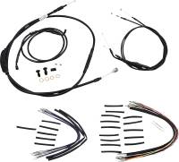 Burly Brand - Burly Brand Black Vinyl Handlebar Cable & Brake Line Kit for Jail Bars - 14in. - B30-1148 - Image 1
