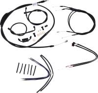Burly Brand - Burly Brand Extended Cable/Brake Line Kit for 16in. Ape Handlebars - Black Vinyl - B30-1123 - Image 1