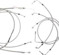 Burly Brand - Burly Brand Extended Cable/Brake Line Kit for 15in. Gorilla Handlebars - Stainless Steel - B30-1104 - Image 1