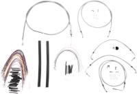 Burly Brand - Burly Brand Extended Cable/Brake Line Kit for 15in. Gorilla Handlebars - Stainless Steel - B30-1104 - Image 2