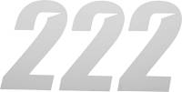 DCOR - DCOR Slash Series Individual Numbers 4in. - No.2 - White - 45-28-2 - Image 2
