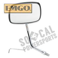 Emgo - Emgo Rectangular Mirror - Live to RIde, Chrome/Gold, 10mm Thread Right - 20-31759A - Image 2
