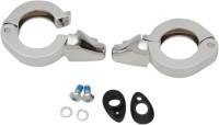 Drag Specialties - Drag Specialties Turn Signal Fork Clamps for 41mm Fork Tubes - Chrome - 2020-1269 - Image 1