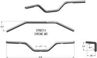 Khrome Werks - Khrome Werks 1in. Street-X Mid Handlebar - Chrome - 300901 - Image 2