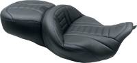 Mustang - Mustang One-Piece Deluxe Touring Seat - Black/Sky Blue - 79006SB - Image 2