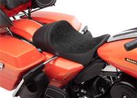 Drag Specialties - Drag Specialties EZ-On Mount Low-Profile Solo Seats - Faux Suede Diamond Stitch - 0801-1255 - Image 2