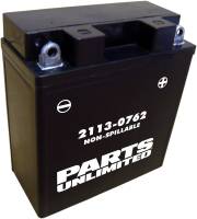 Parts Unlimited - Parts Unlimited AGM Factory Activated Maintenance-Free Battery - 2113-0762 - Image 1