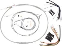 Burly Brand - Burly Brand Extended Cable/Brake Line Kit for 14in. Gorilla Handlebars - Stainless Steel - B30-1049 - Image 1